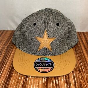 Carbon Elements Diamond Star Snap Back Hat trucker Hat Adjustable Flat Bill New